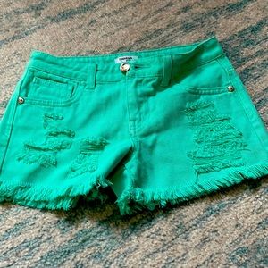 Bebe green shorts